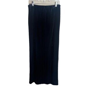 Alex Evenings Black Velvet‎ Long Skirt Size Large Maxi